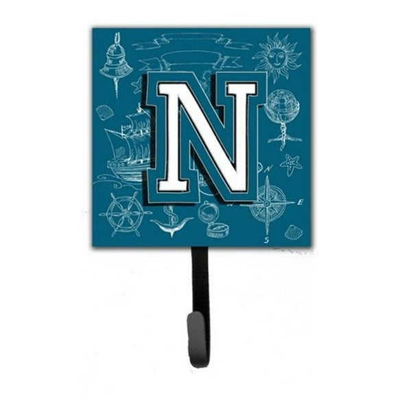 Small Carolines Treasures CJ1020-NSH4 Letter N Initial Monogram-Blue Argoyle Leash Holder or Key Hook Multicolor Small Carolines Treasures CJ1020-NSH4 Letter N Initial Monogram-Blue Argoyle Leash Holder or Key Hook Multicolor